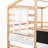 Full over Full Bunk Bed (White, Natural)
