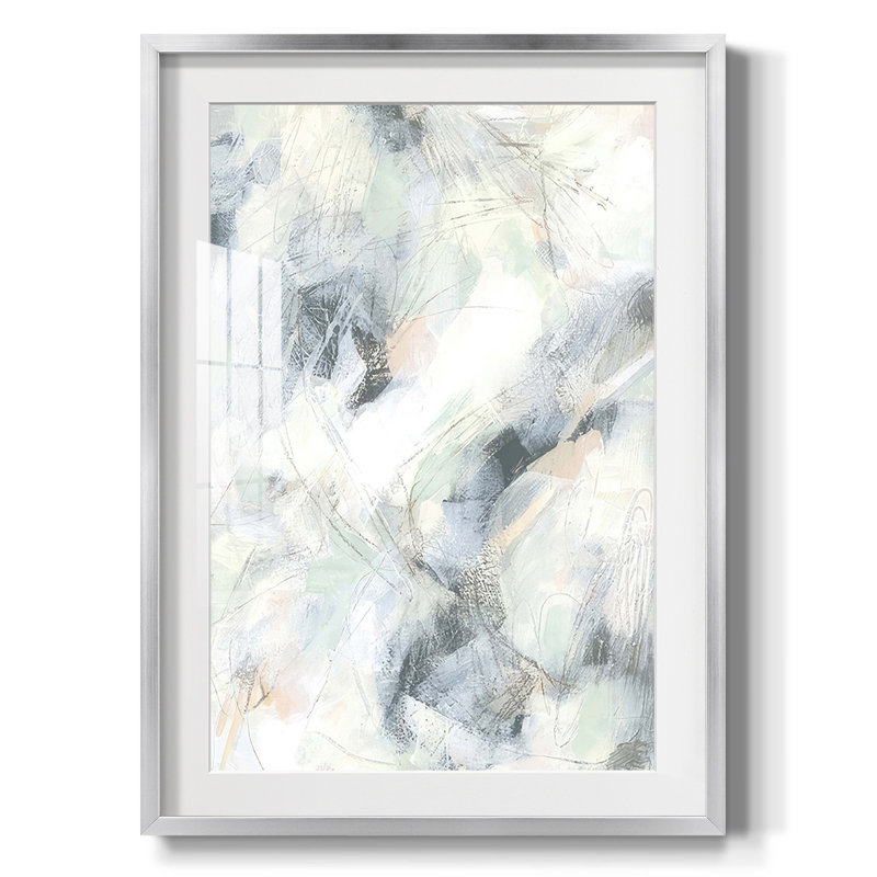 Static Pastel II - Impression encadrée, H 25,5 po x l 17,5 po, Argent argent