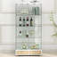 Vitrine moderne en verre avec grands tiroirs-703992009