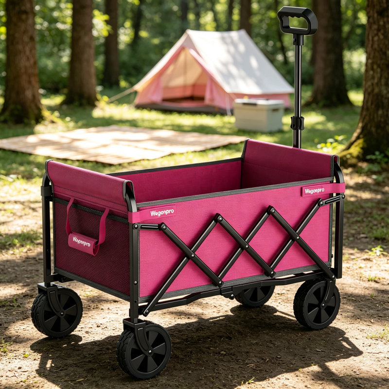 Expandable Dual-Layer Utility Wagon, Pink