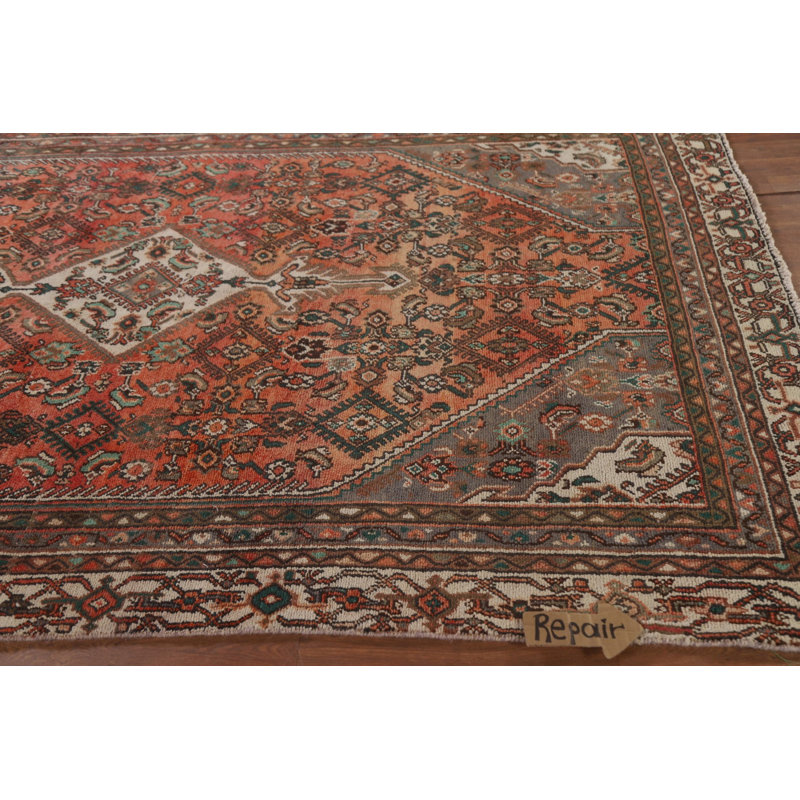 Tapis traditionnel rétro géométrique 6 x 9