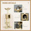 Tour pour arbre à chat à niveaux multiples 45 po pour chat - Condo beige avec poteaux à griffer en sisal, rampe et lit moelleux