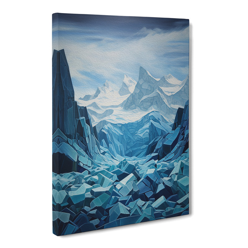 Glacier Hard Edge - Wrapped Canvas, 50cm H x 35cm W x 3cm D