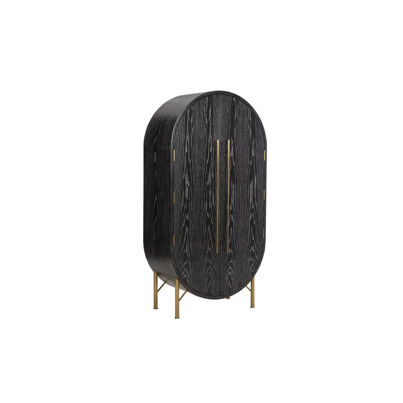 Mullinex Accent Cabinet, Black Limed Ash