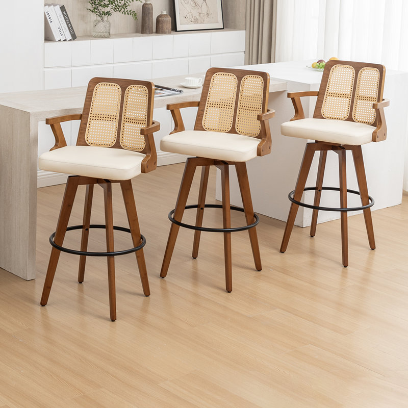 Tabouret de bar et tabouret de bar Modern, Beige, Bar Stool (30.11" Seat Height), 3