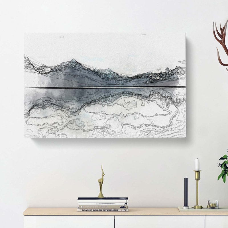 Lake McDonald Montana In Abstract - Wrapped Canvas, 35cm H x 50cm W x 3cm D