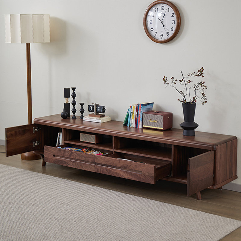 Light luxury pure solid wood TV cabinet