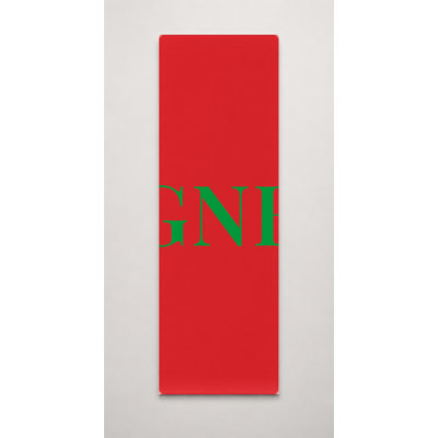 Drapeau mondial de la Guinée-Bissau, monogramme diamant de luxe — Jaune, rouge, vert — Grande toile murale