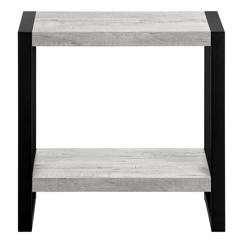 Table d'appoint, table d'appoint, table de bout, table de chevet, lampe, salon, métal stratifié, industriel, Gris / Noir