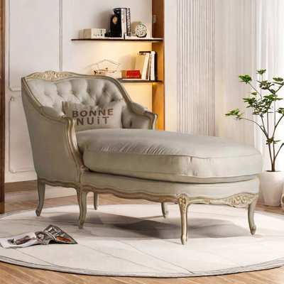Chaise Longue With Sponge Fill Wood Frame by HarmonyFurns