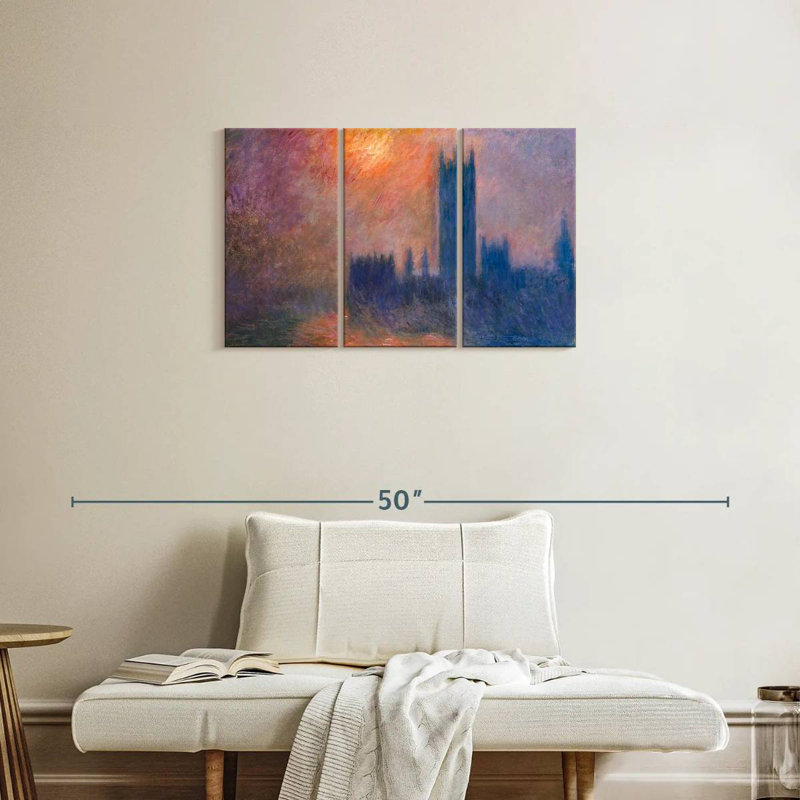 Sebbie The Houses Of Parliament Sunset 1904, 20" H x 33" W