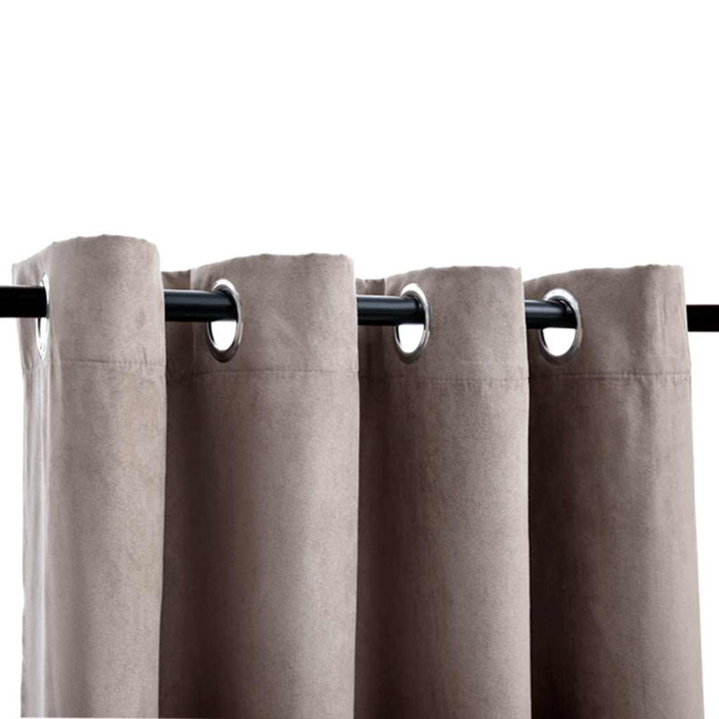 Azurah Blackout Curtain Pair, Taupe, Width 140 x Drop 245cm