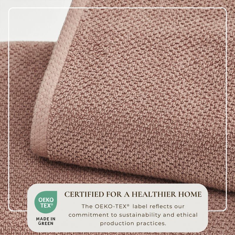 Desert Rose Cotton 6-Piece Textured Towel Set