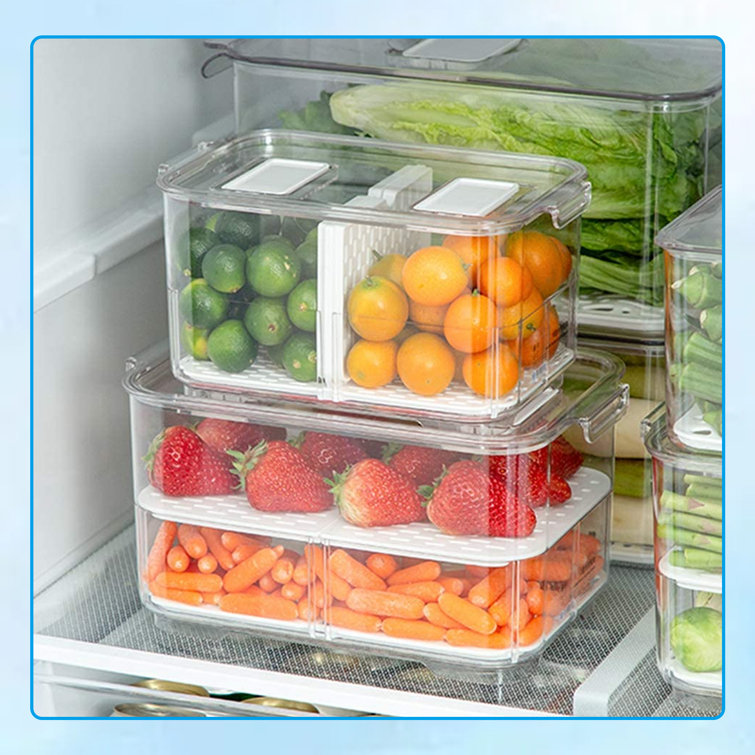 Breyner 2 Piece Stackable Fridge Food Storage Set Prep & Savour