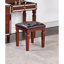 Ensemble de meuble-lavabo traditionnel couleur cerise avec tiroirs de rangement pour tabouret 1 pièce