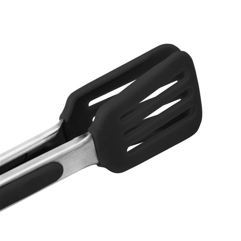 Mini-pinces Tovolo pour la cuisson et la préparation des aliments, Acier inoxydable/noir