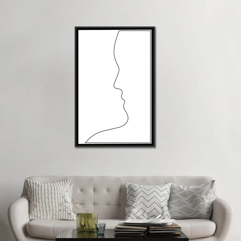 « perfect peck », reproduction d’impression sur toile, H 26 po x l 18 po x P 1,5 po, Toile avec cadre noir, Pas de tapis