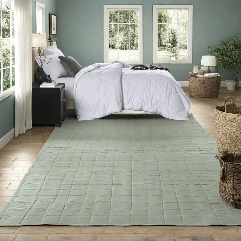 Spacious White Nylon Bedding Set For Cool Comfort In Bedrooms