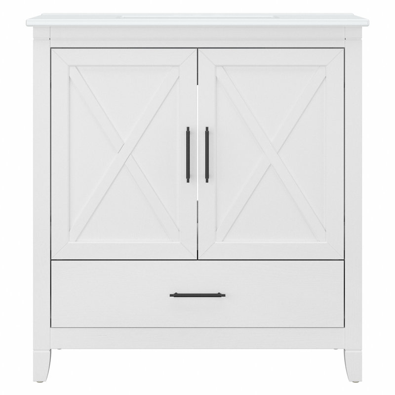 Ensemble de meuble-lavabo simple 32 po Edion, Blanc