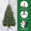 Artificial Christmas Tree with Stand Green PVC and Metal-1255600366