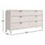 Commode double 6 tiroirs en bois massif et manufacturé Essie-309695264