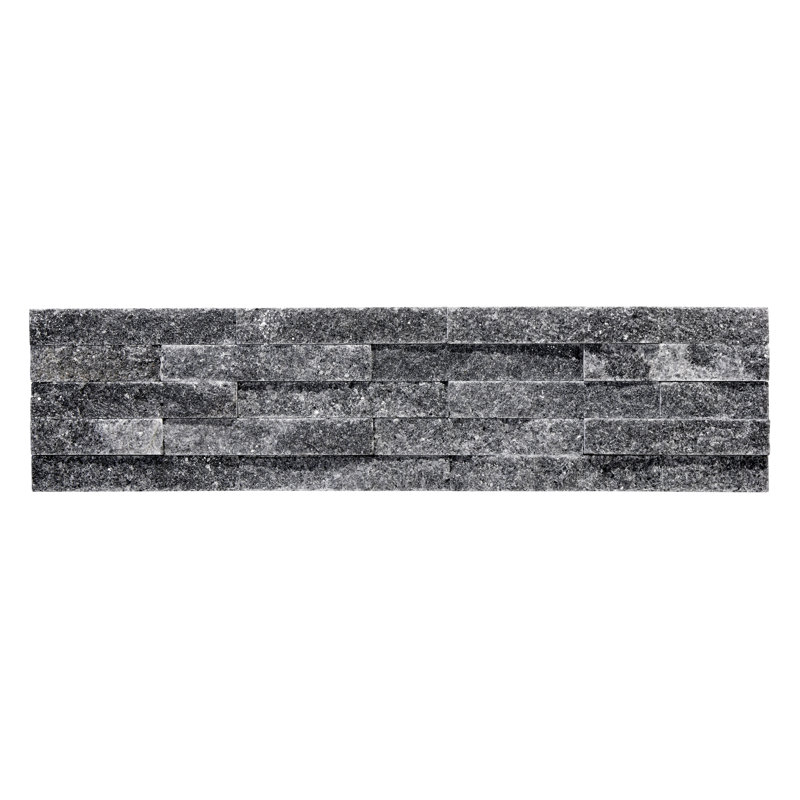 Slender Strip 3in.x12in. Split Face Marble Wall Tile, Midnight Sparkle