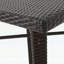 Table de bar carrée durable en osier 32 po avec rotin toutes saisons et structure en fer pour l'extérieur