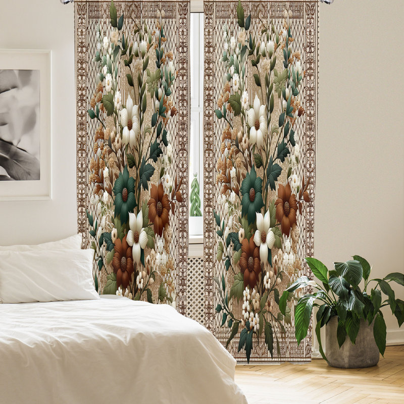 Herzig Semi Sheer Curtain Pair, 28" W x 84" L