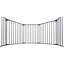 150" Adjustable Safety Gate 6 Panels Play Yard Metal Doorways Fireplace Fence Christmas Tree Fence Gate For House Stairs Gate Prohibited Area Fence