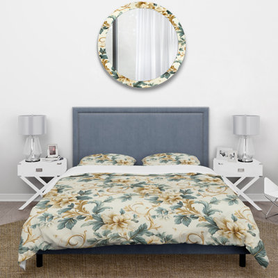 Design Art Vintage Ornamental Frames Victorian Pattern Iv Bedding In Gold