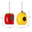 Ensemble de 2 nichoirs suspendus en céramique en forme de fruit pour la décoration de jardin