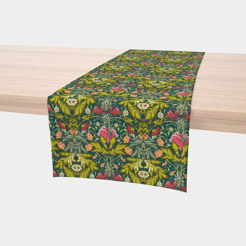 Fabric Textile Products, Inc. Table Runner, 100% Cotton, Floral 45, 16" x 90"