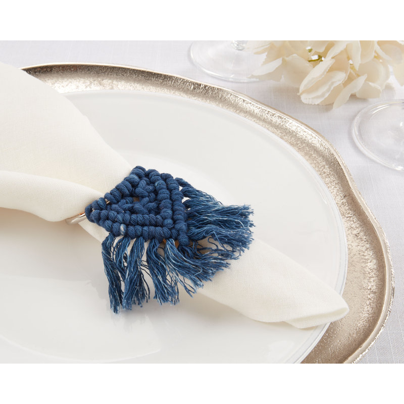 Napkin Ring Collection Iron Stainless Steel, Blue