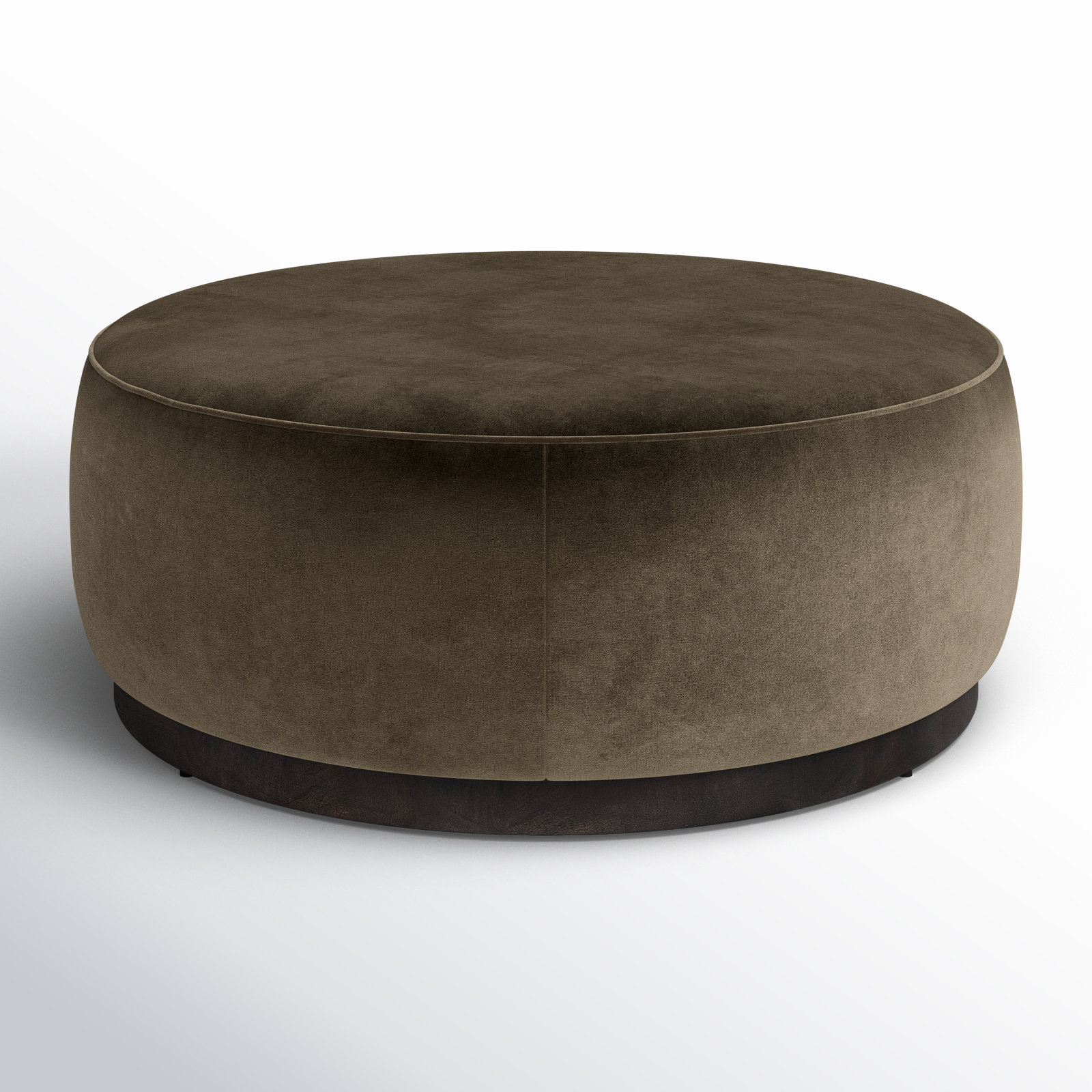 Faira 36" Linen Upholstered Ottoman, Surrey Olive Cotton Blend