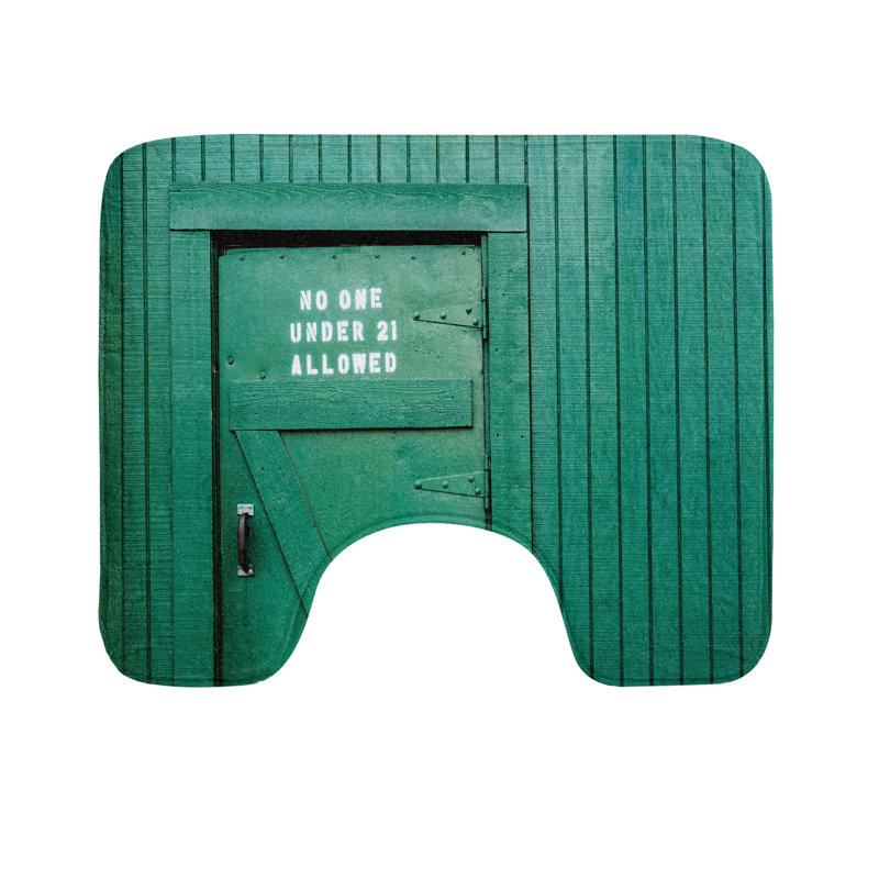 Teal Toilet Mat U-Shape Bathroom Rug 20" x 16" Teal