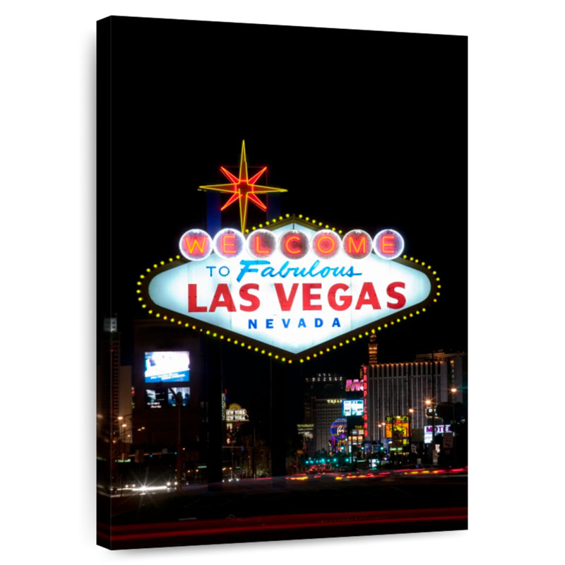 Aime Las Vegas Sign At Night, 36" H x 24" W
