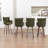 4-Piece Bar Stool Set With Bentwood Legs And Plush Cushions-1124988083