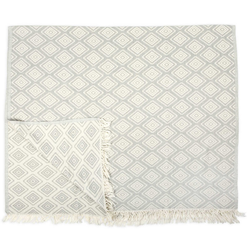 Serviette de bain en coton turc Duxbury, Gris clair