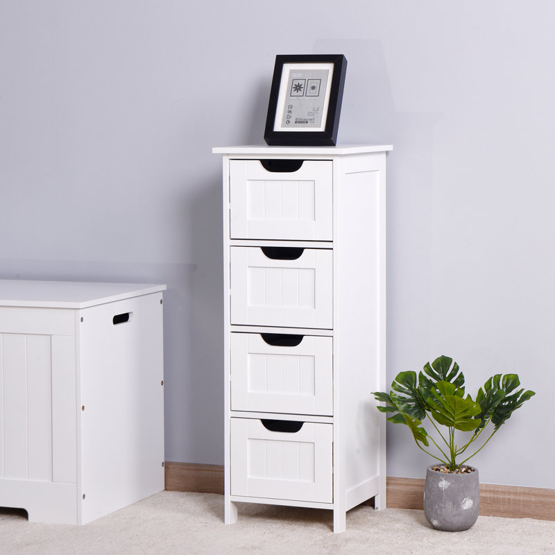 White Bathroom Cabinet With Spacious Drawers To Accommodate Your Needs Chic Storage Smooth Drawer Slides For Easy Access