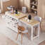 Îlot de cuisine 74,5 po avec table de salle à manger extensible, roulettes, étagère à épices, 2 tiroirs et armoire à 4 portes-523357214