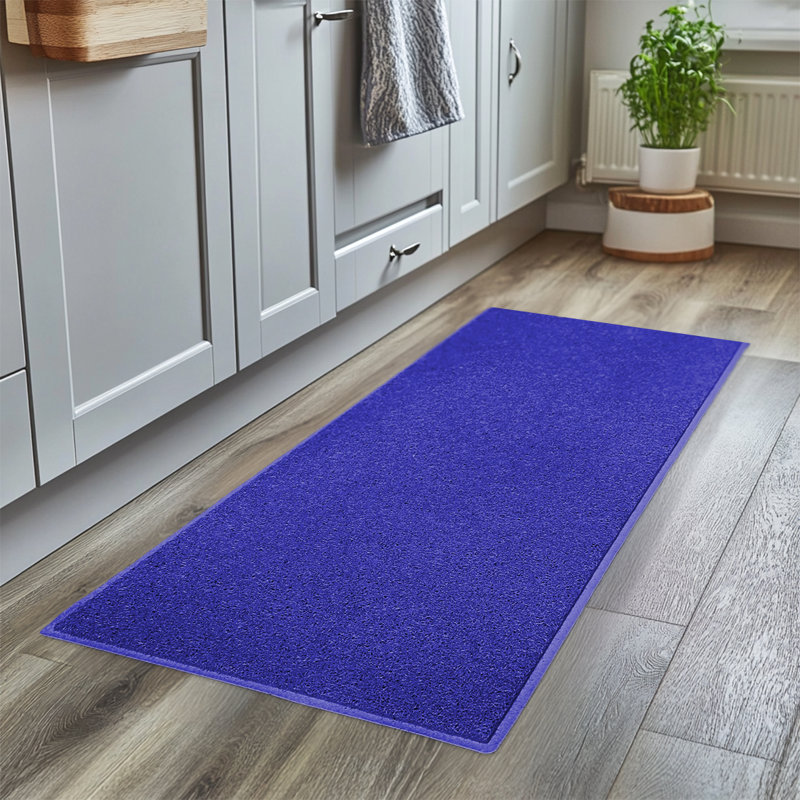Revon Non-Slip Doormat, Blue