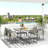 Square 8 - Person 110cm Long Dining Set with Cushions