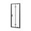 Porte de douche pliante en aluminium noir mat 28 po x H 72 po x verre trempé transparent 1/4 po-133336710