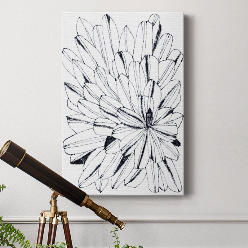 Kaléidoscope monochrome II - impression, H 60 po x l 40 po x P 1,5 po, Toile tendue avec châssis Gallery