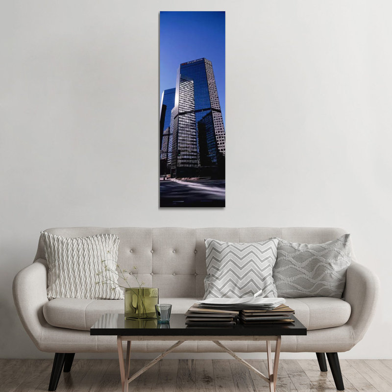 Bank Building In A City, Key Bank Building, Denver, Colorado, USA - Wrapped Canvas Panoramic Print