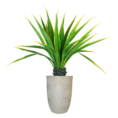 58'' Faux Agave Tree in Fiberstone Planter