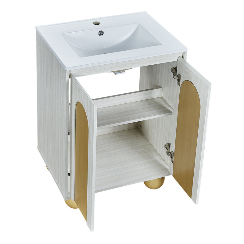 24" Bathroom Vanity
in White Oak, White Oak