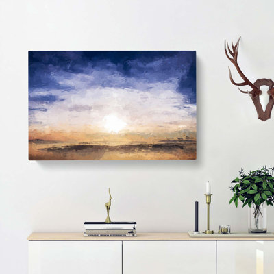 Mount Subasio In Italy In Abstract - Wrapped Canvas Painting
