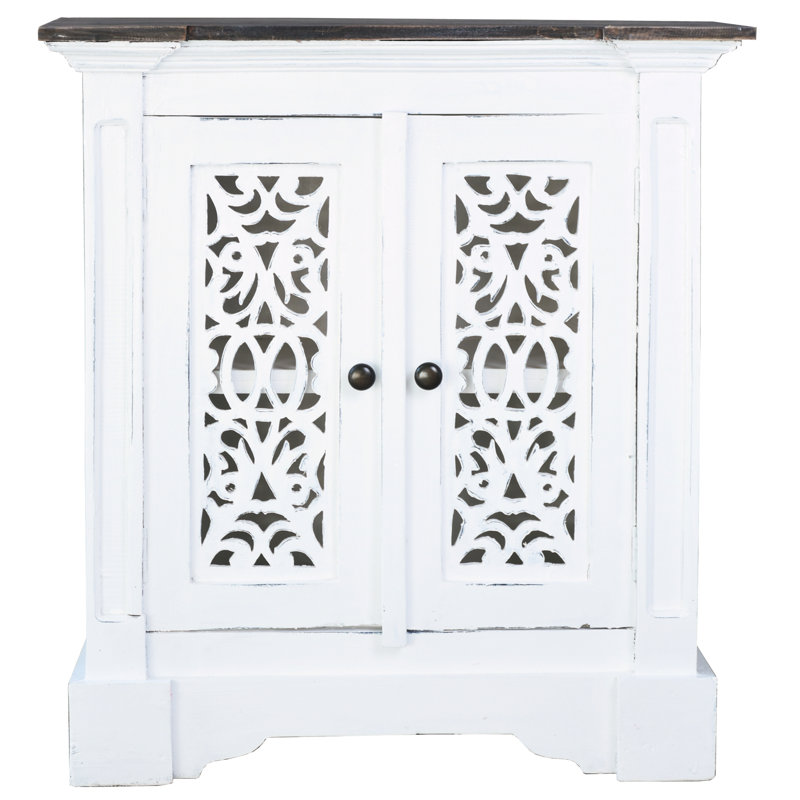 Flossie Solid Wood Accent Cabinet