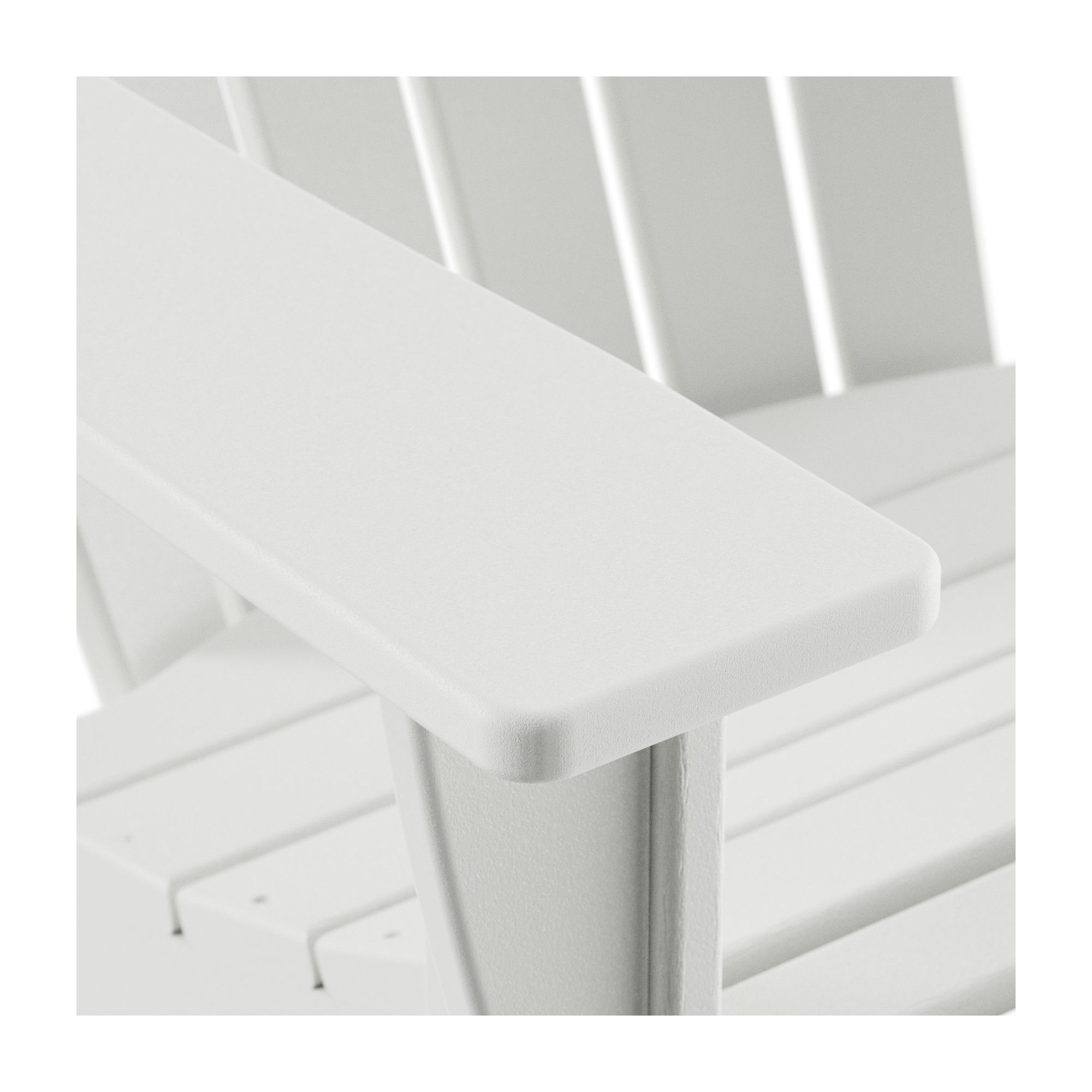 POLYWOOD Nautical Curveback Adirondack Chair, White